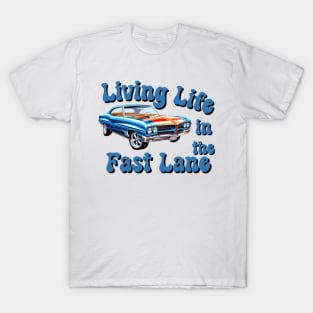 vintage car Living life in the fast lane T-Shirt